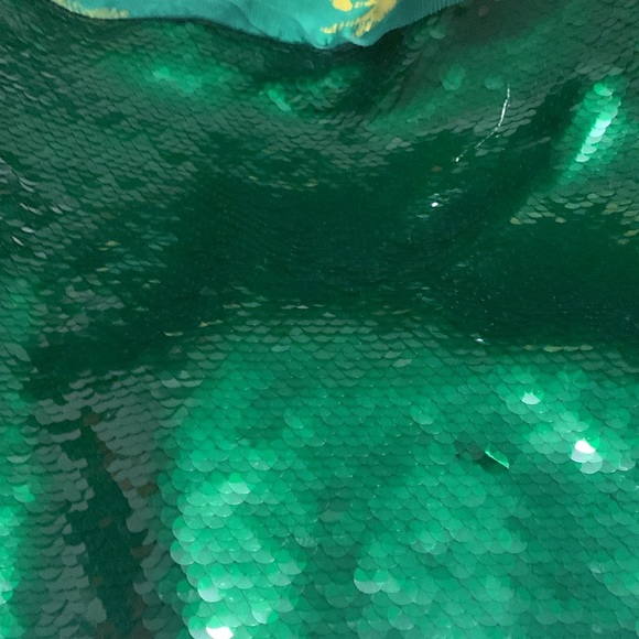 NWT-  Zara Festive green and yellow Maxi dress with beads - Picture 9 of 10